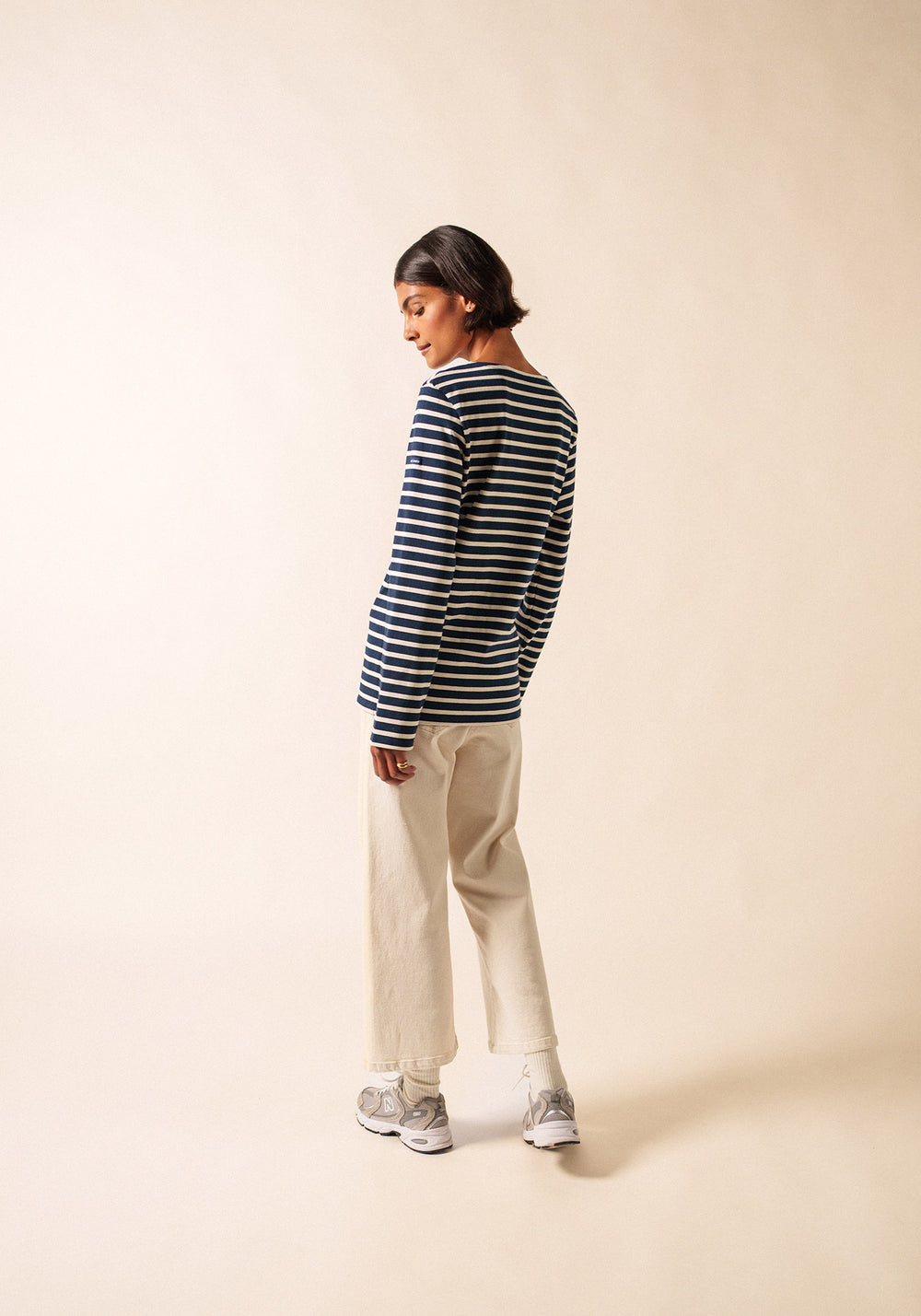 MERIDIEN MODERNE Breton Shirt (NAVY / ECRU)