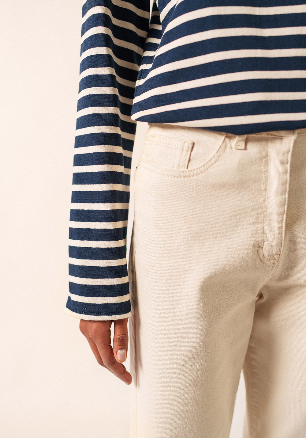 Meridien Moderne Breton Shirt (NAVY / ECRU)