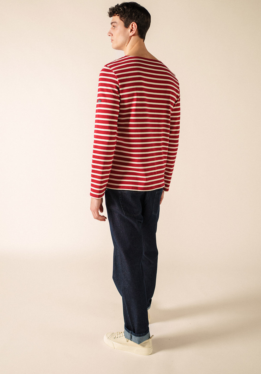 Meridien Moderne Breton Shirt (MAROON / ECRU)