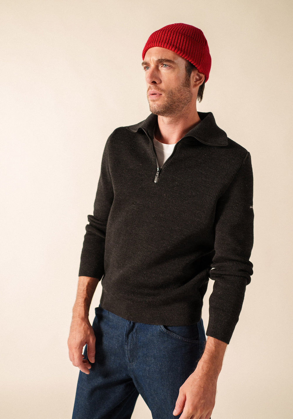 COTENTIN Trucker Sweater (DARK GRAY)
