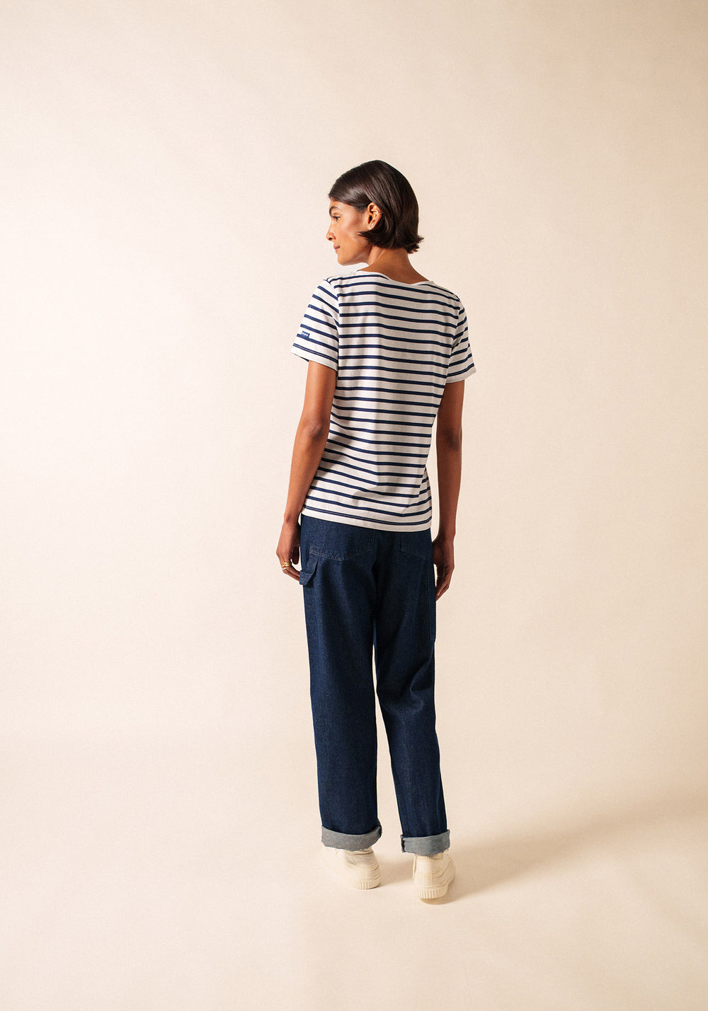 Etrille II Nautical Striped Tee (WHITE / NAVY)
