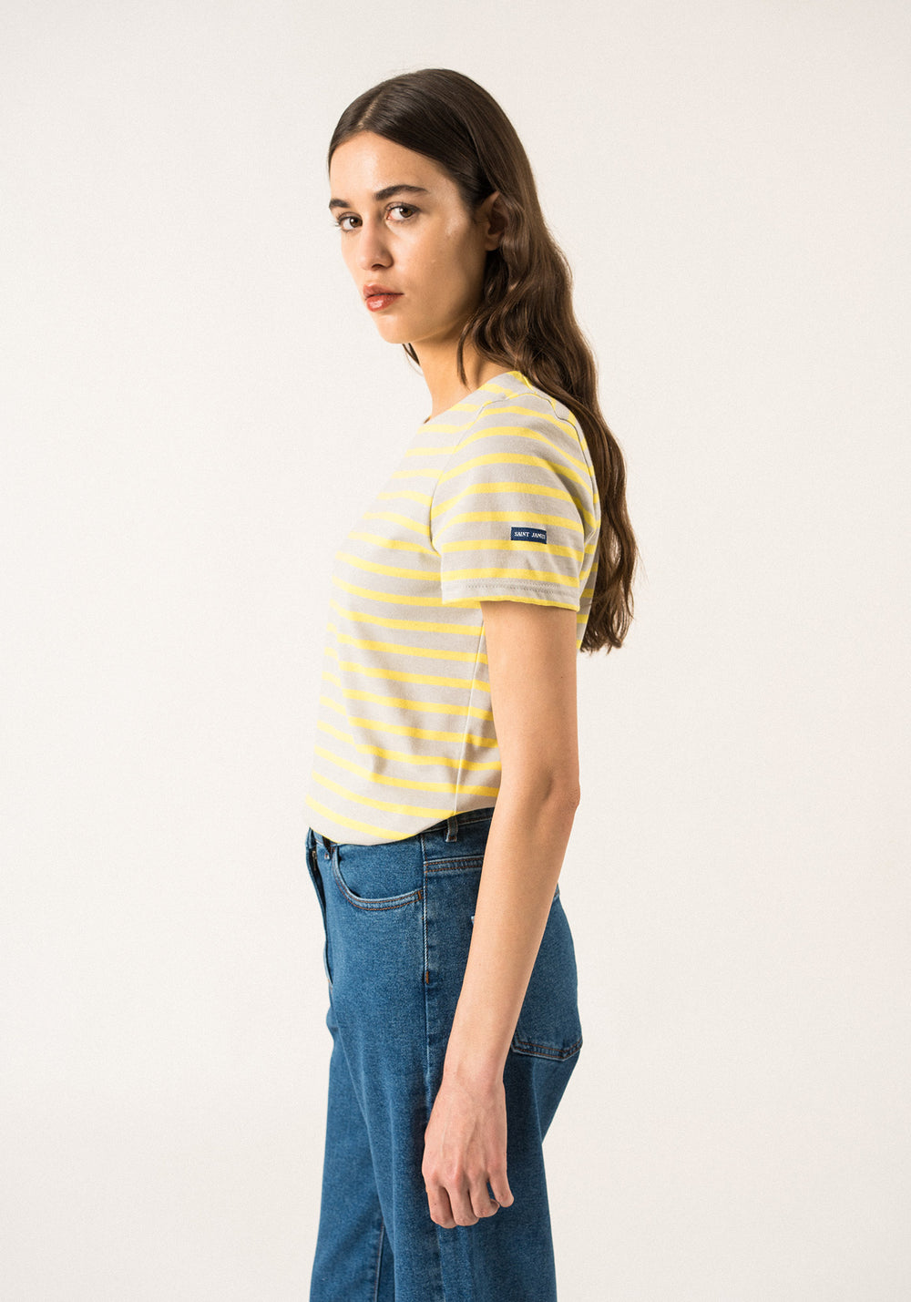 Etrille II Nautical Striped Tee (LIGHT GRAY / YELLOW)
