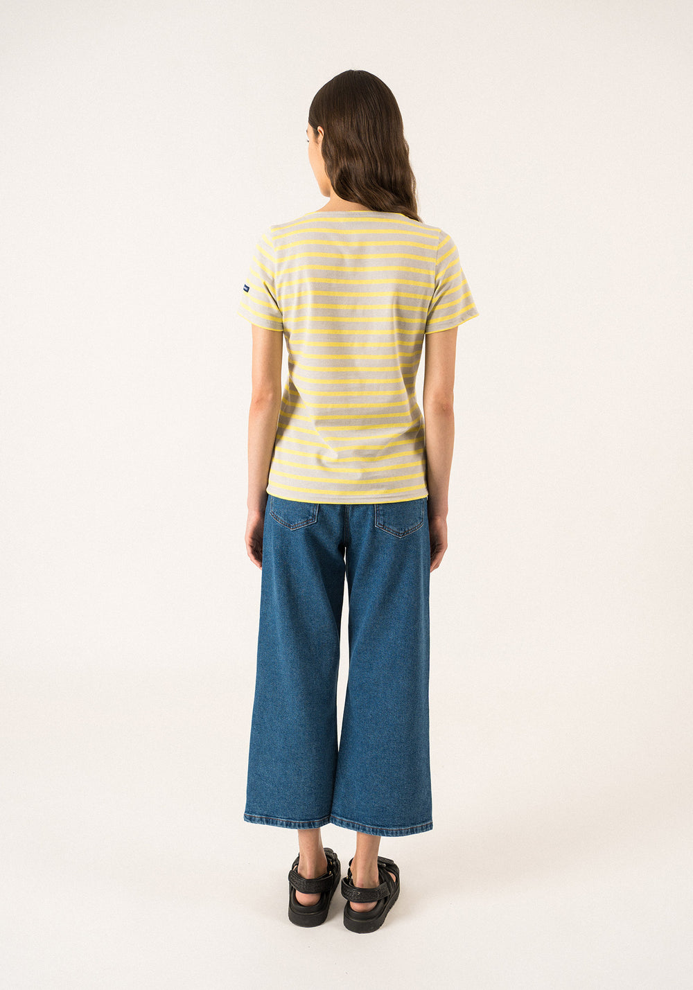 Etrille II Nautical Striped Tee (LIGHT GRAY / YELLOW)