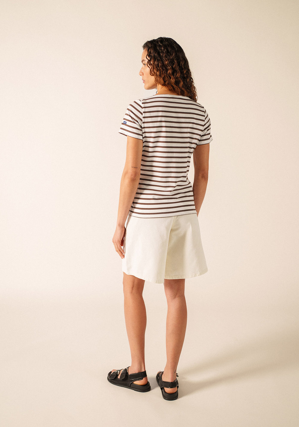 ETRILLE II Nautical Striped Tee (WHITE / CHOCOLATE)
