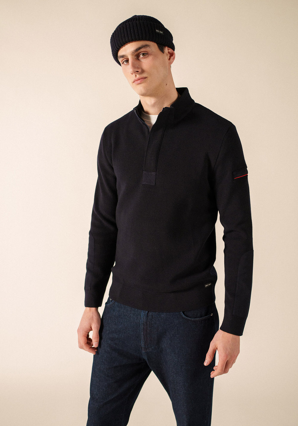 LOUP DE MER II Wool Sweater (NAVY)