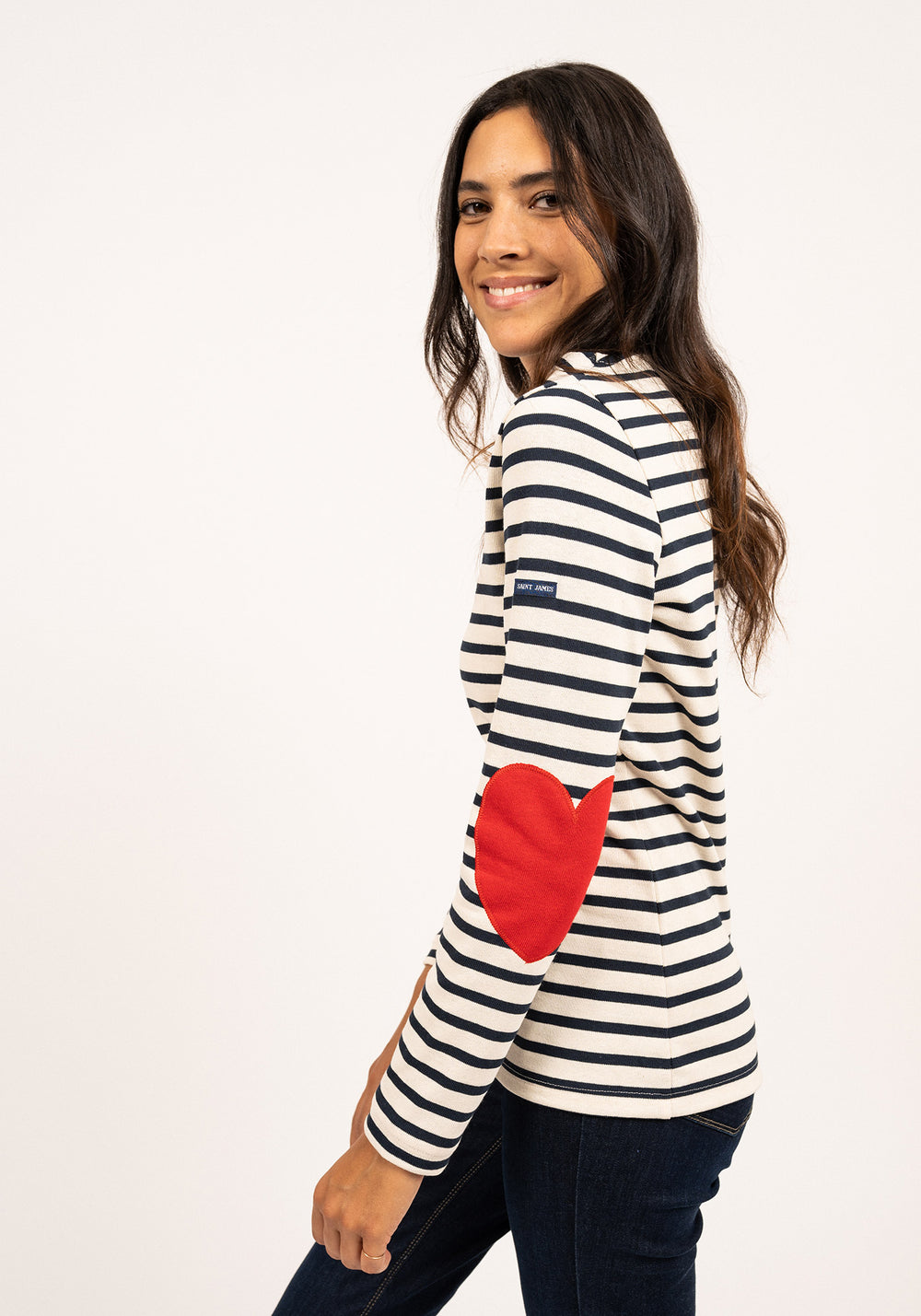 Vaujany Heart Breton Shirt (ECRU / NAVY)