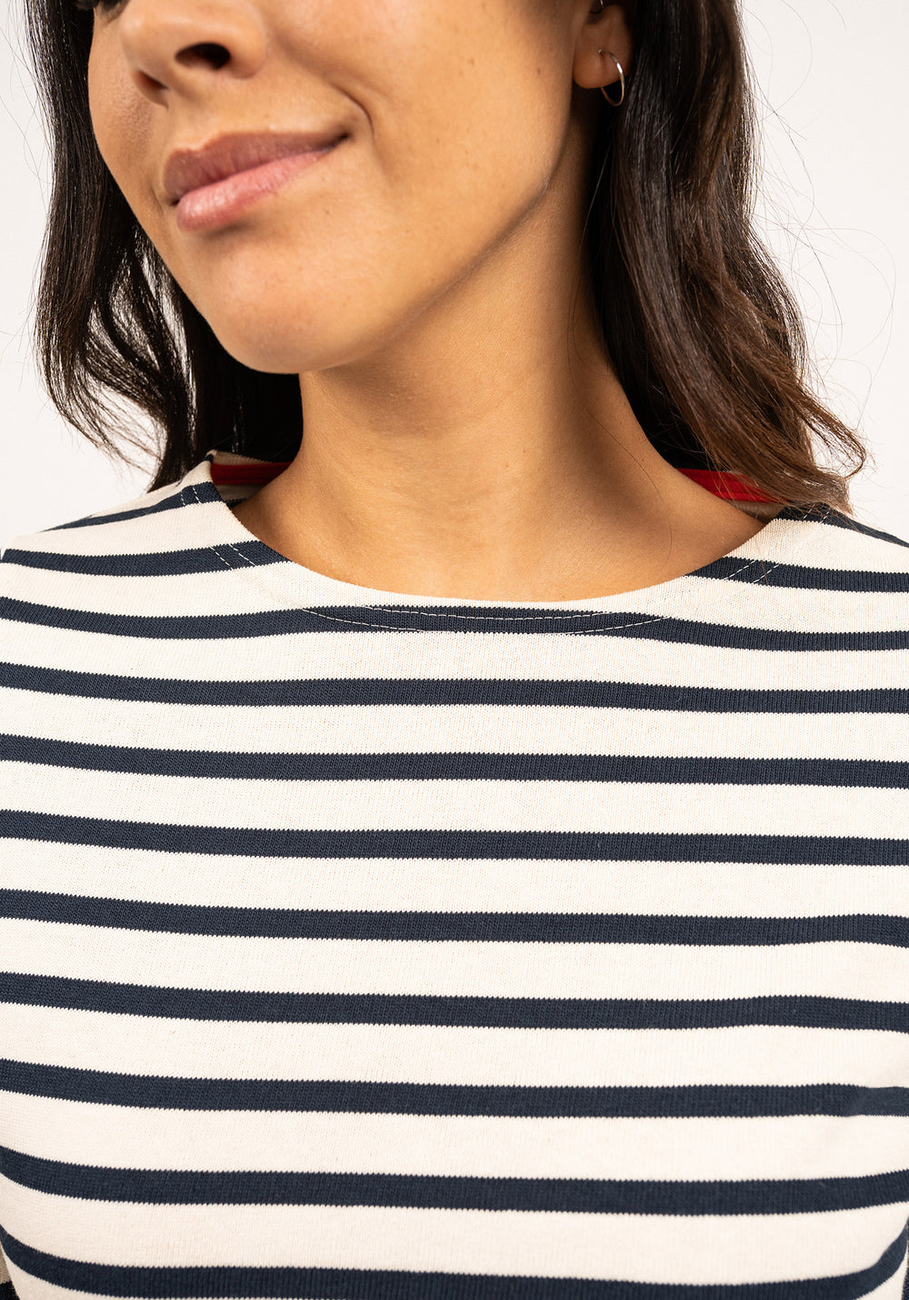 Vaujany Heart Breton Shirt (ECRU / NAVY)