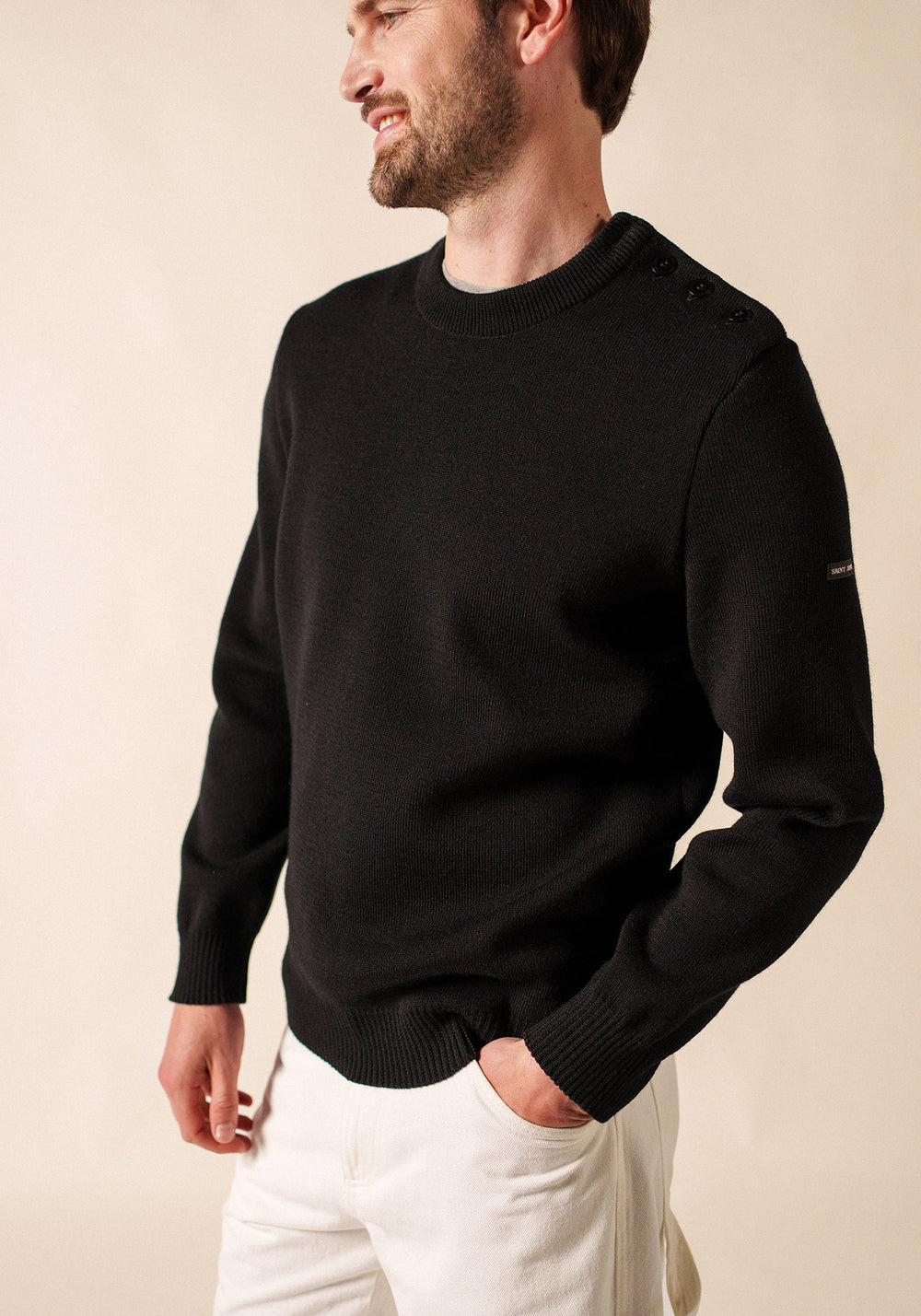 Cancale Fisherman Sweater (BLACK)