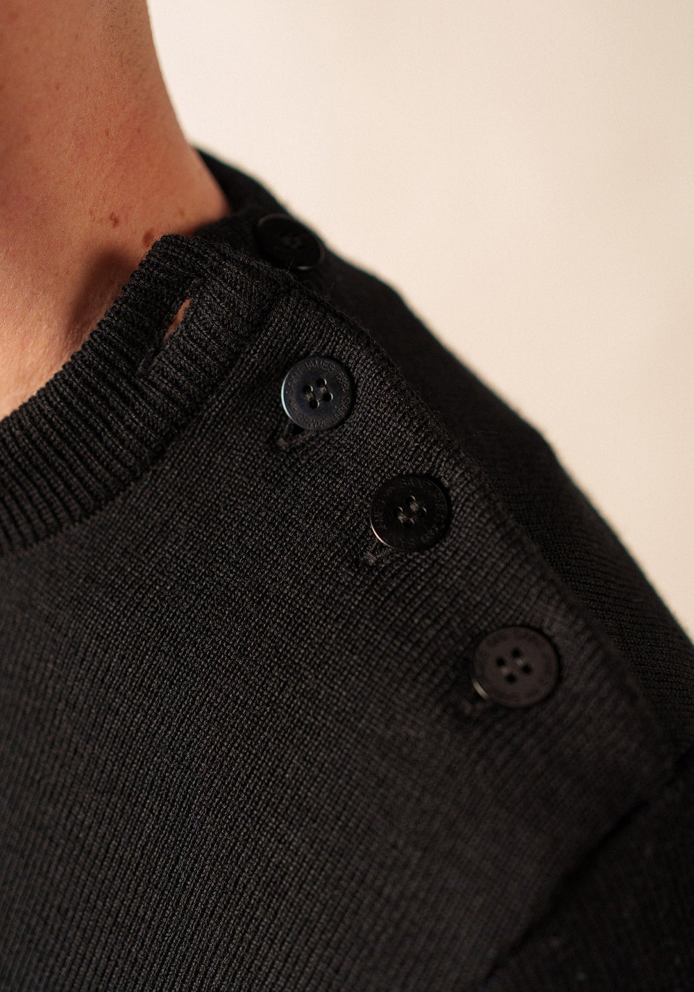 Cancale Fisherman Sweater (BLACK)