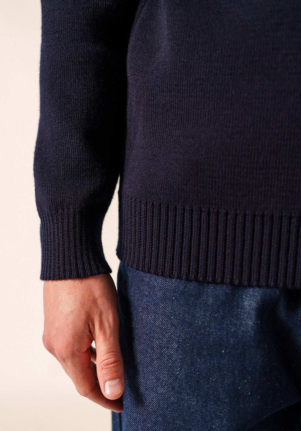 Cancale Fisherman Sweater (DARK BLUE)