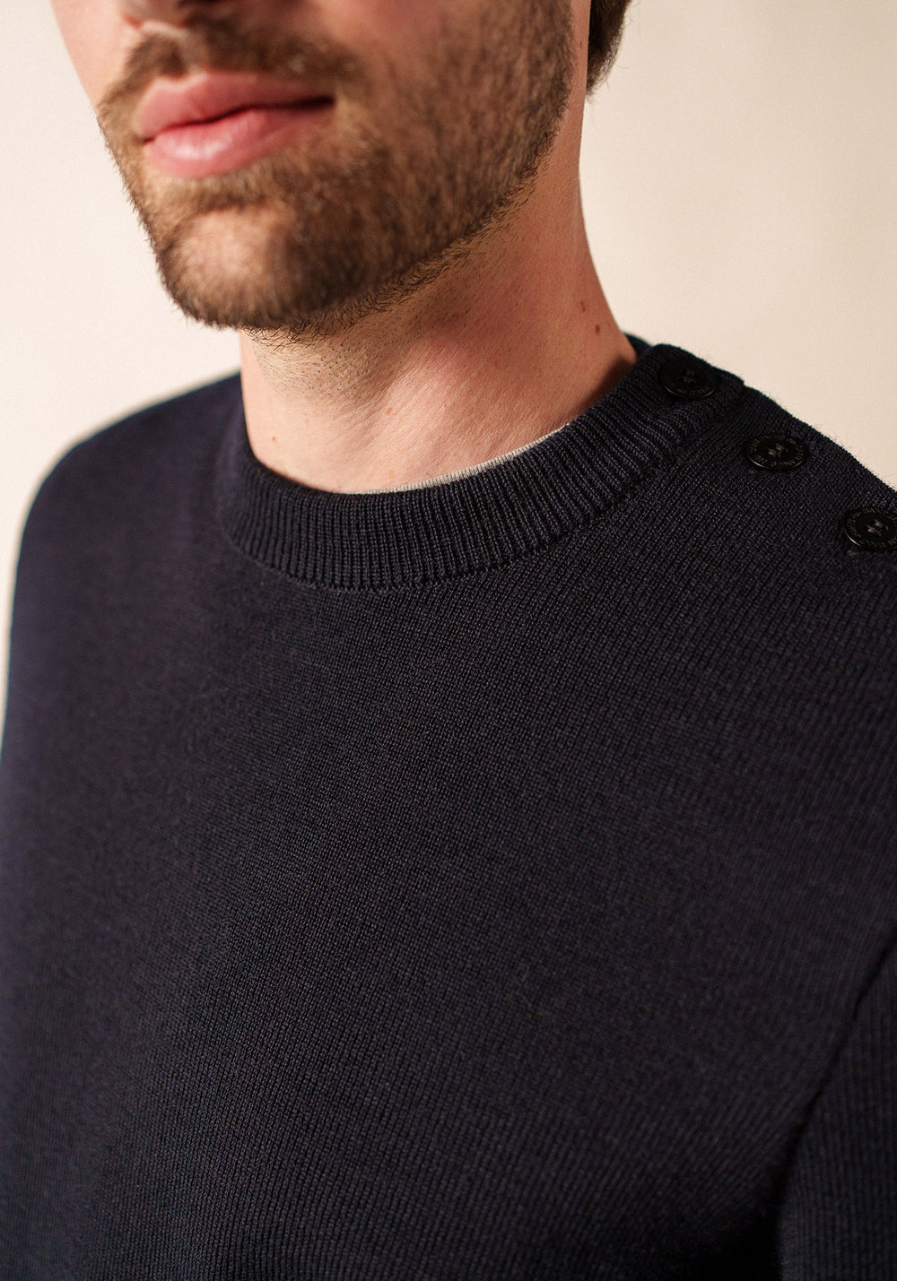 Cancale Fisherman Sweater (NAVY)