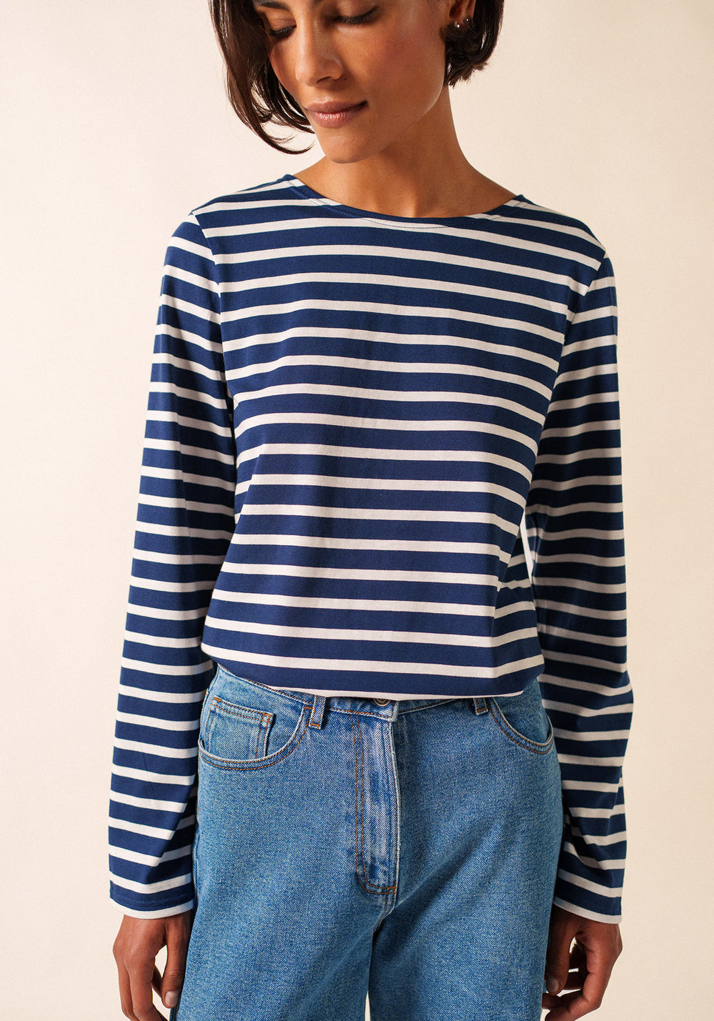 MINQUIERS MODERN Breton Shirt (NAVY / WHITE)