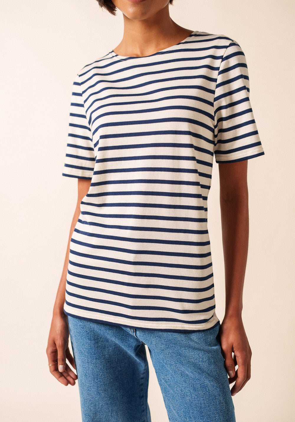 LEVANT MODERN Breton Shirt (ECRU / NAVY)