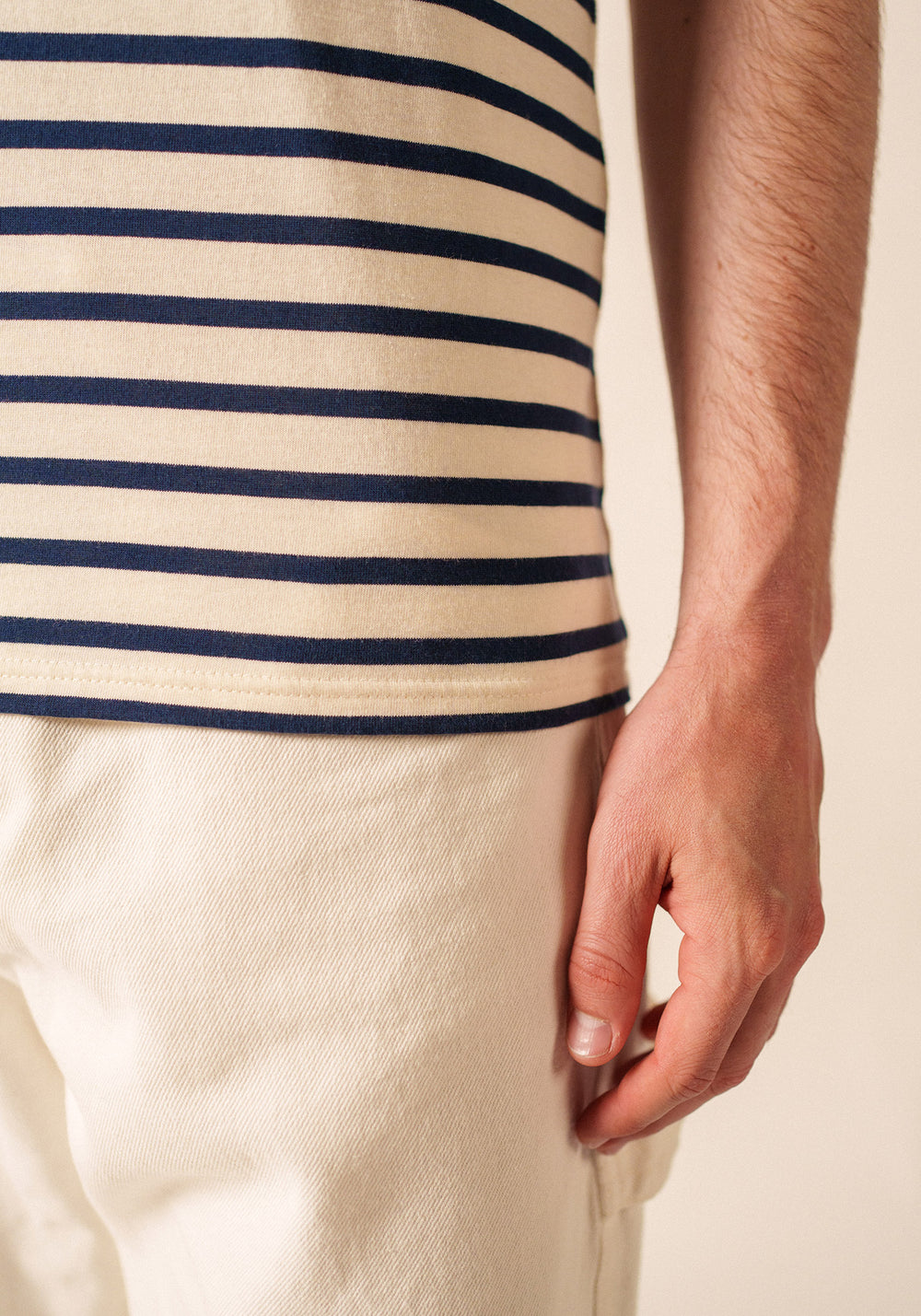 Levant Breton Shirt (ECRU / NAVY)