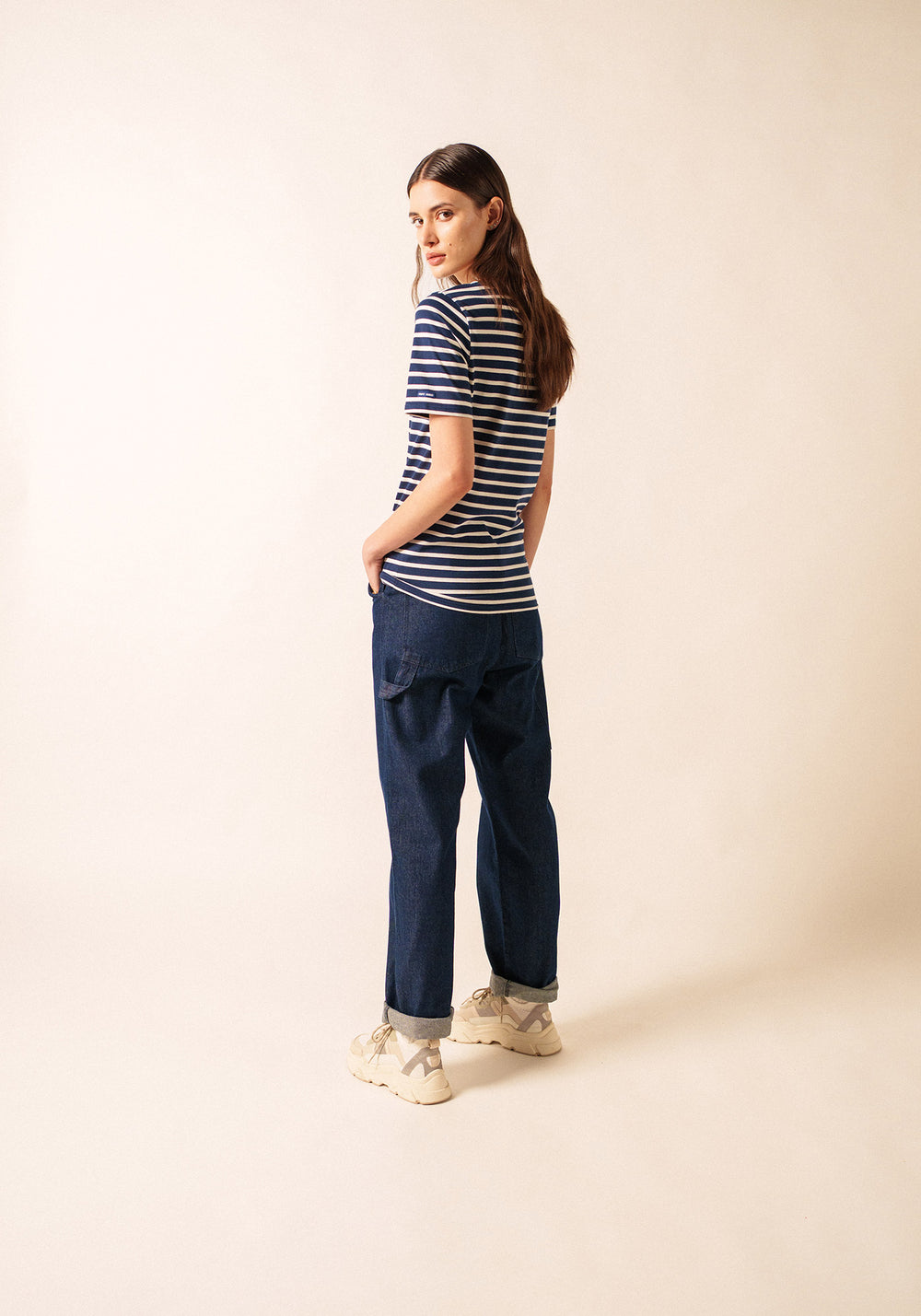 Levant Breton Shirt (NAVY / ECRU)