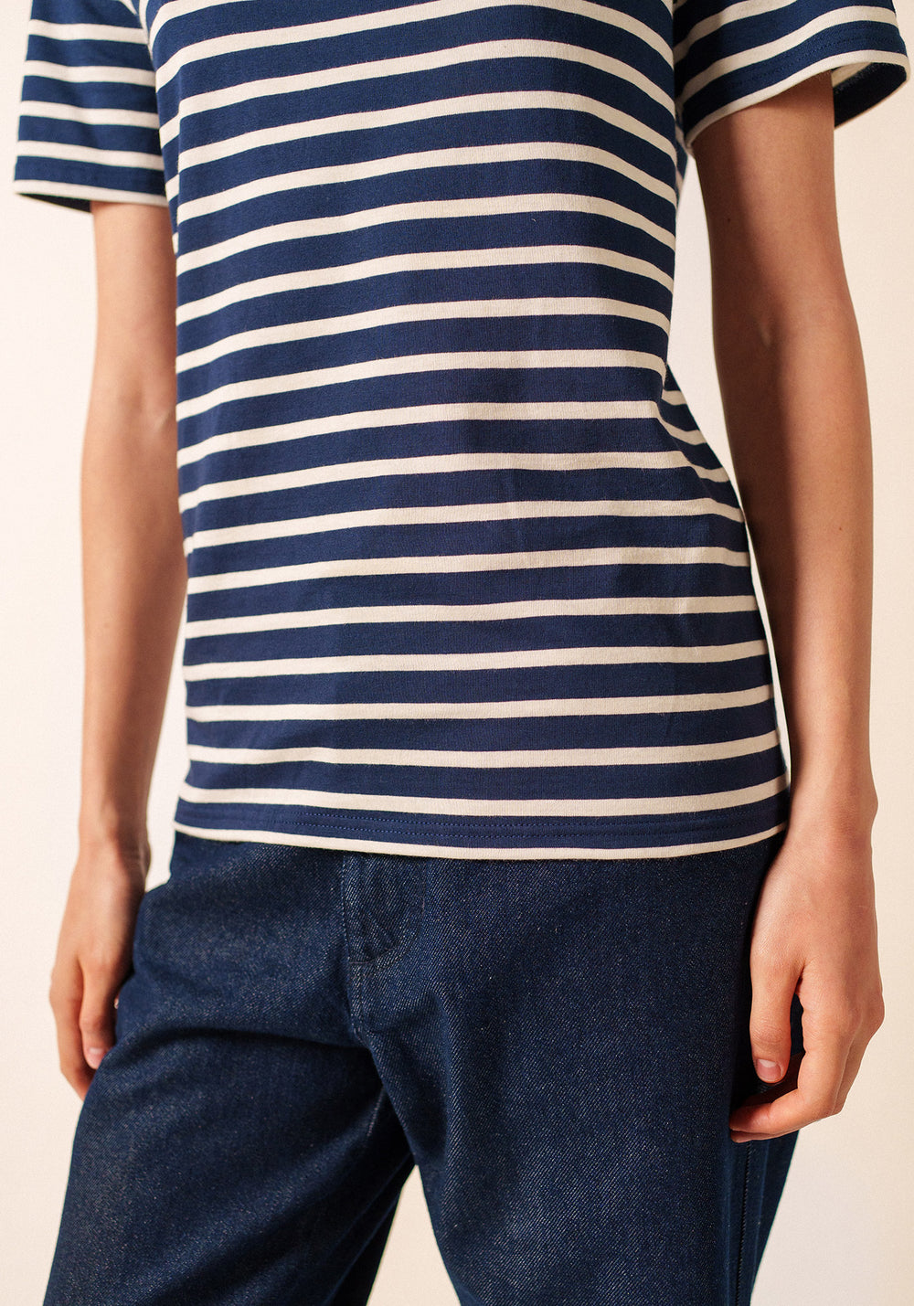 Levant Breton Shirt (NAVY / ECRU)