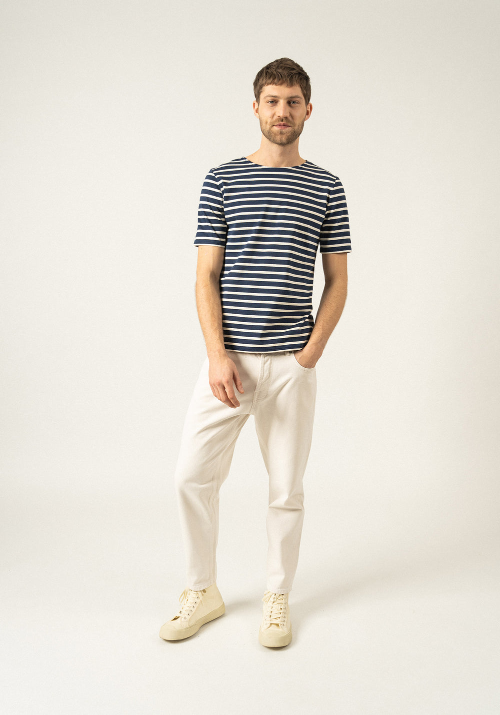 LEVANT MODERN Breton Shirt (NAVY / ECRU)