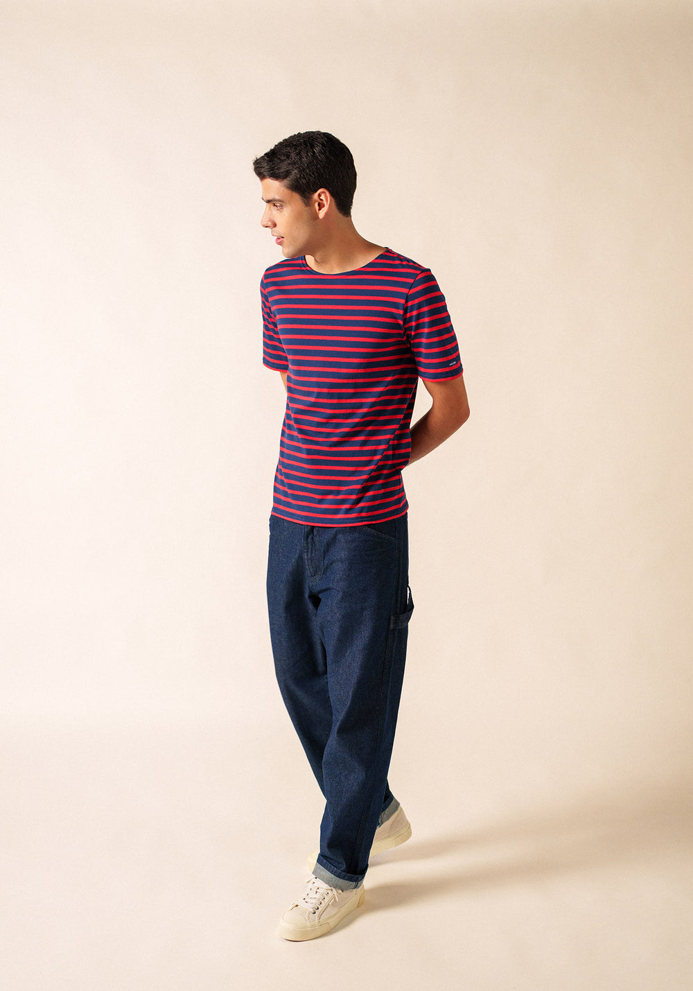 Levant Breton Shirt (NAVY / RED)