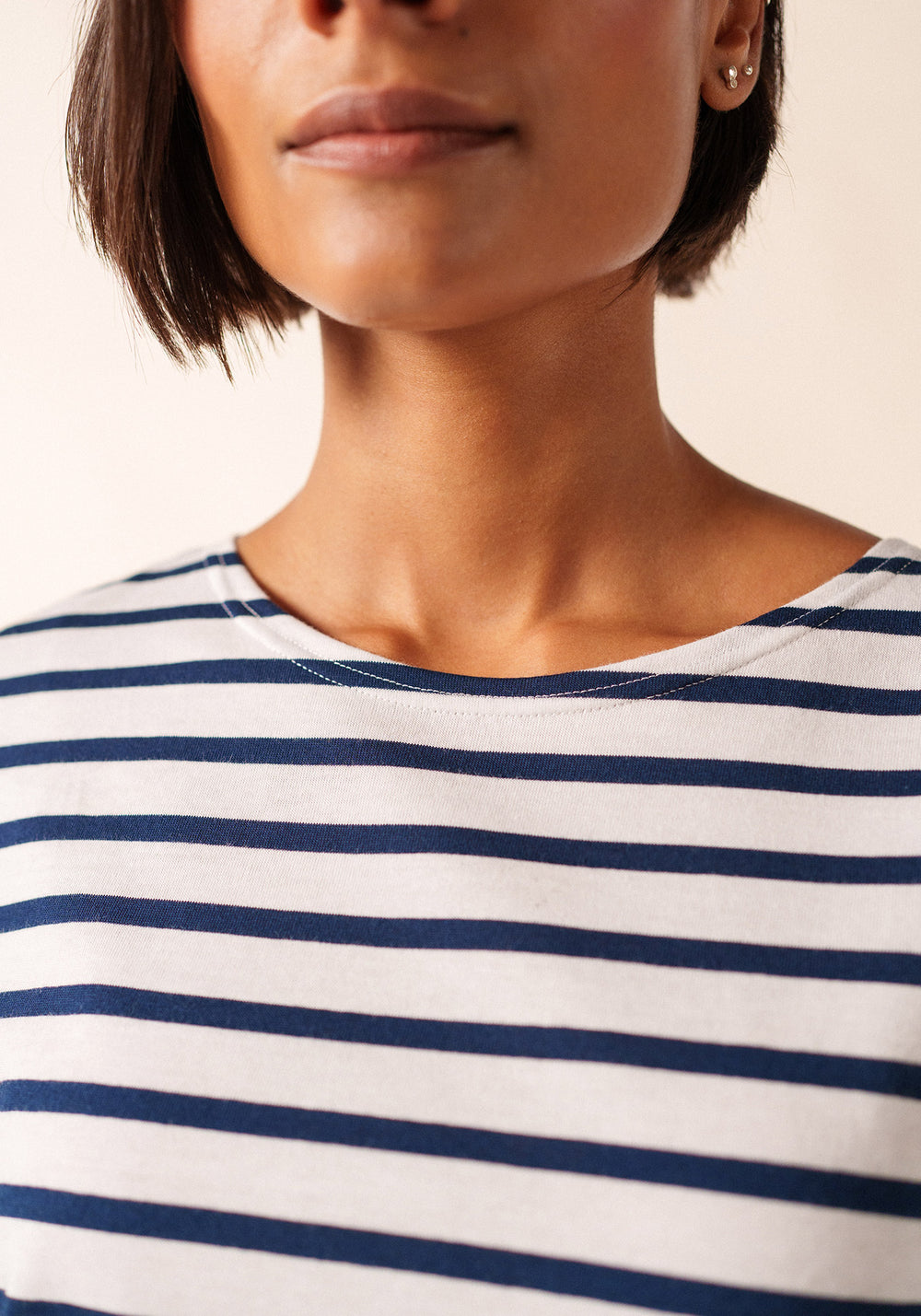 LEVANT MODERN Breton Shirt (WHITE / NAVY)