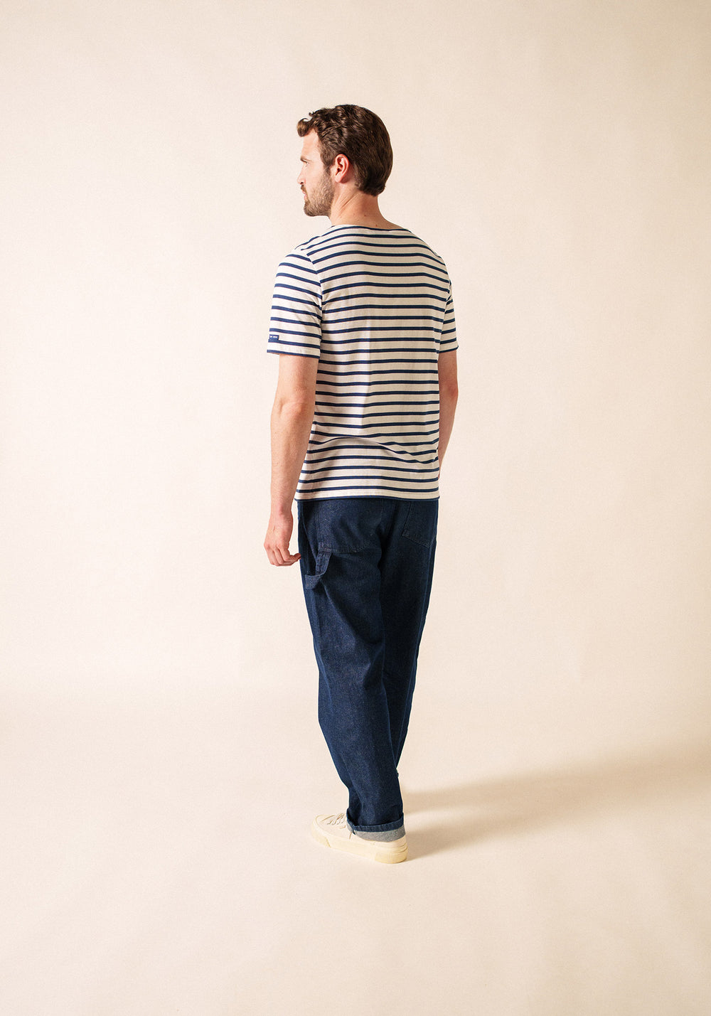 Levant Breton Shirt (WHITE / NAVY)