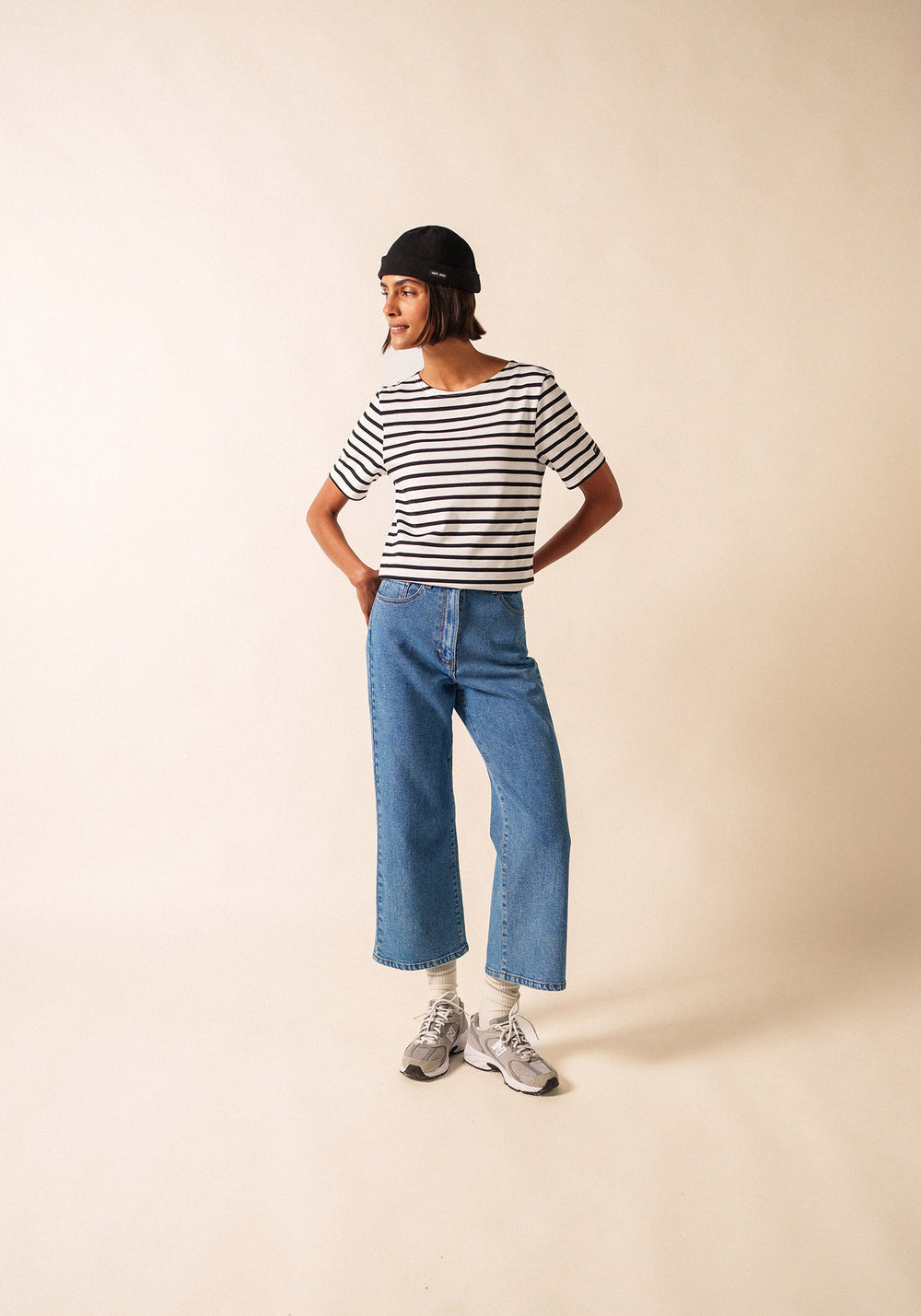 Levant Breton Shirt (WHITE / BLACK)