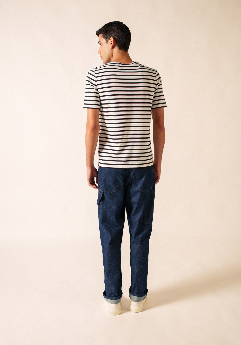 LEVANT MODERN Breton Shirt (WHITE / BLACK)
