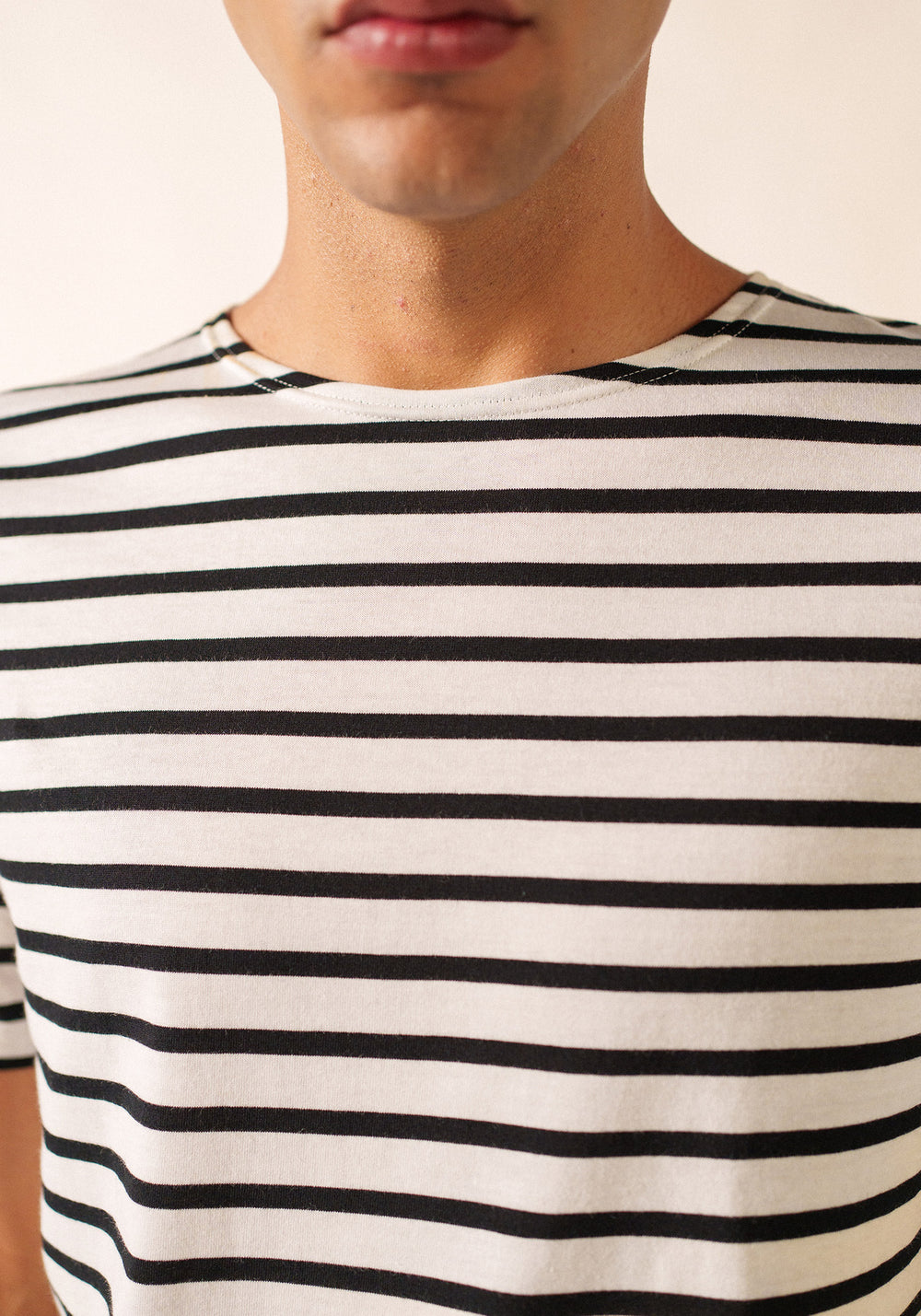 LEVANT MODERN Breton Shirt (WHITE / BLACK)