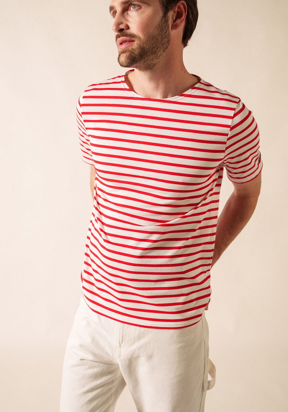 Levant Breton Shirt (WHITE / RED)