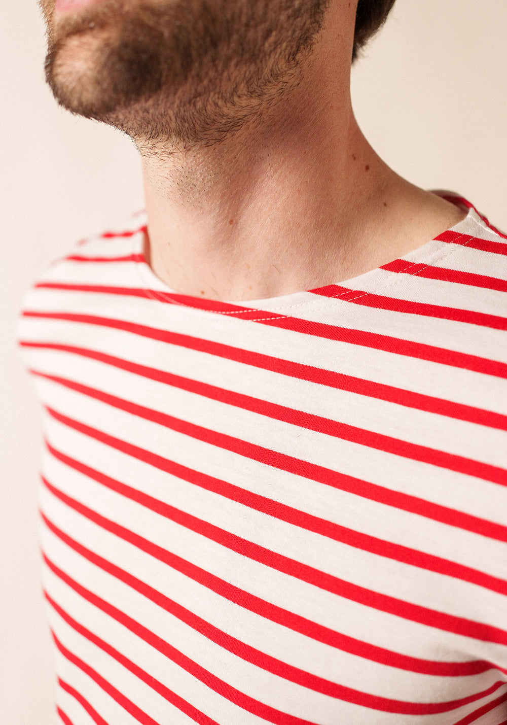 Levant Breton Shirt (WHITE / RED)