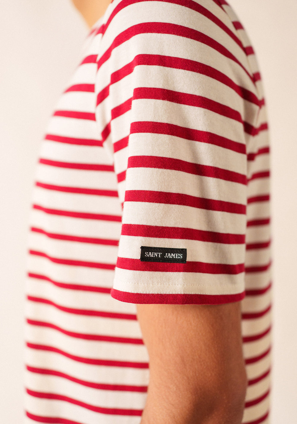 LEVANT MODERN Breton Shirt (ECRU / MAROON)