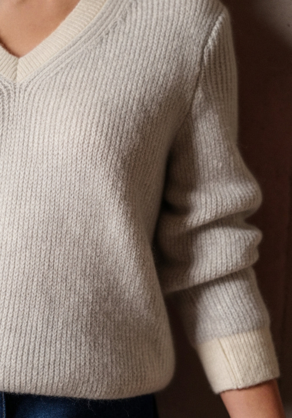 Courchevel Mohair Sweater (WINTER WHITE /GRAY)