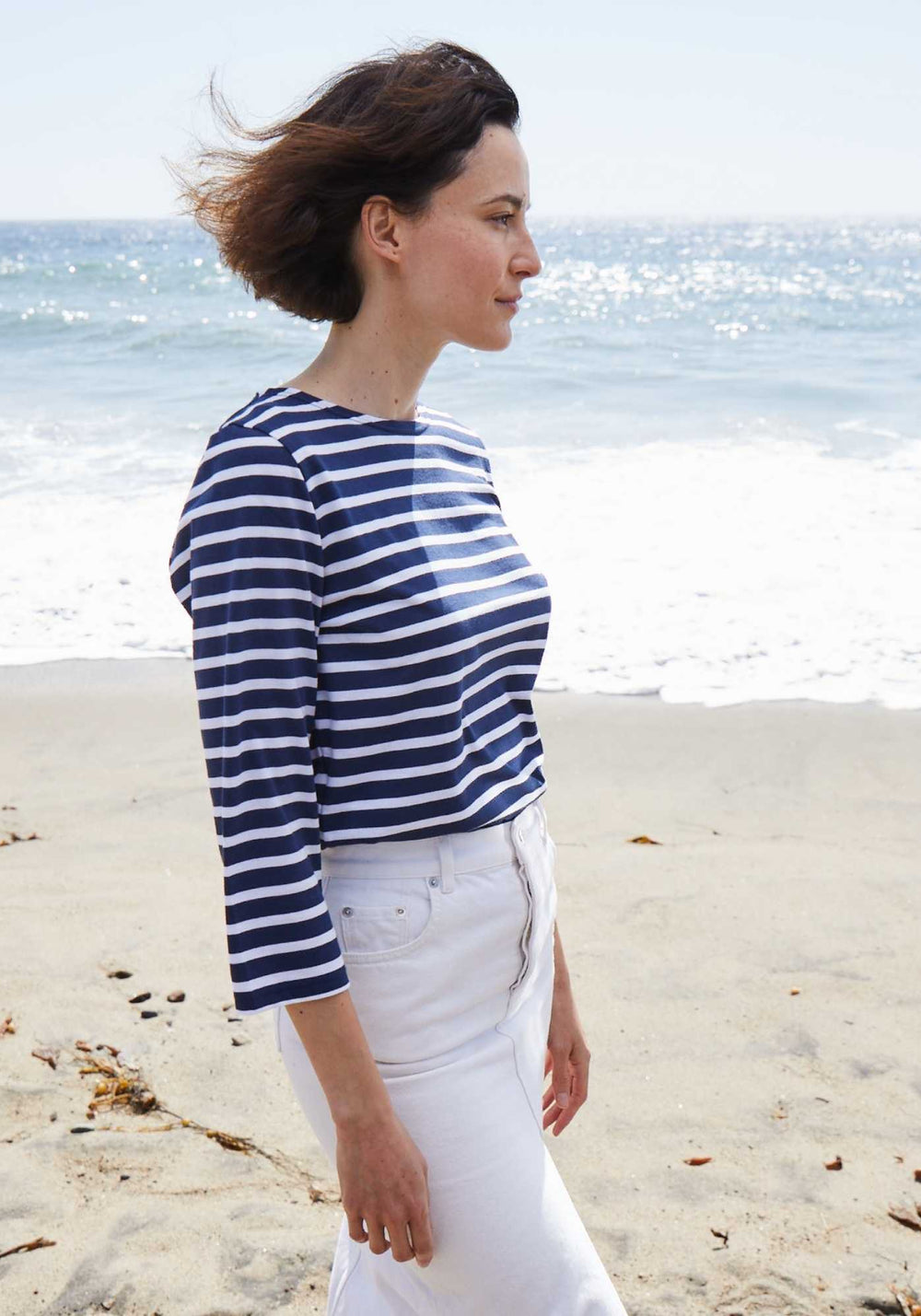 Galathee II Breton Striped Top (NAVY / WHITE)