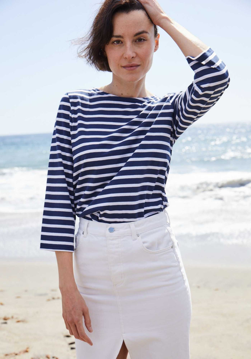 Galathee II Breton Striped Top (NAVY / WHITE)