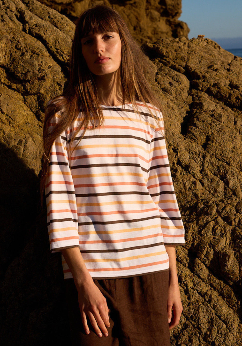 GALATHEE MULTICOLOR Breton Striped Top (INTERWOVEN EARTH)