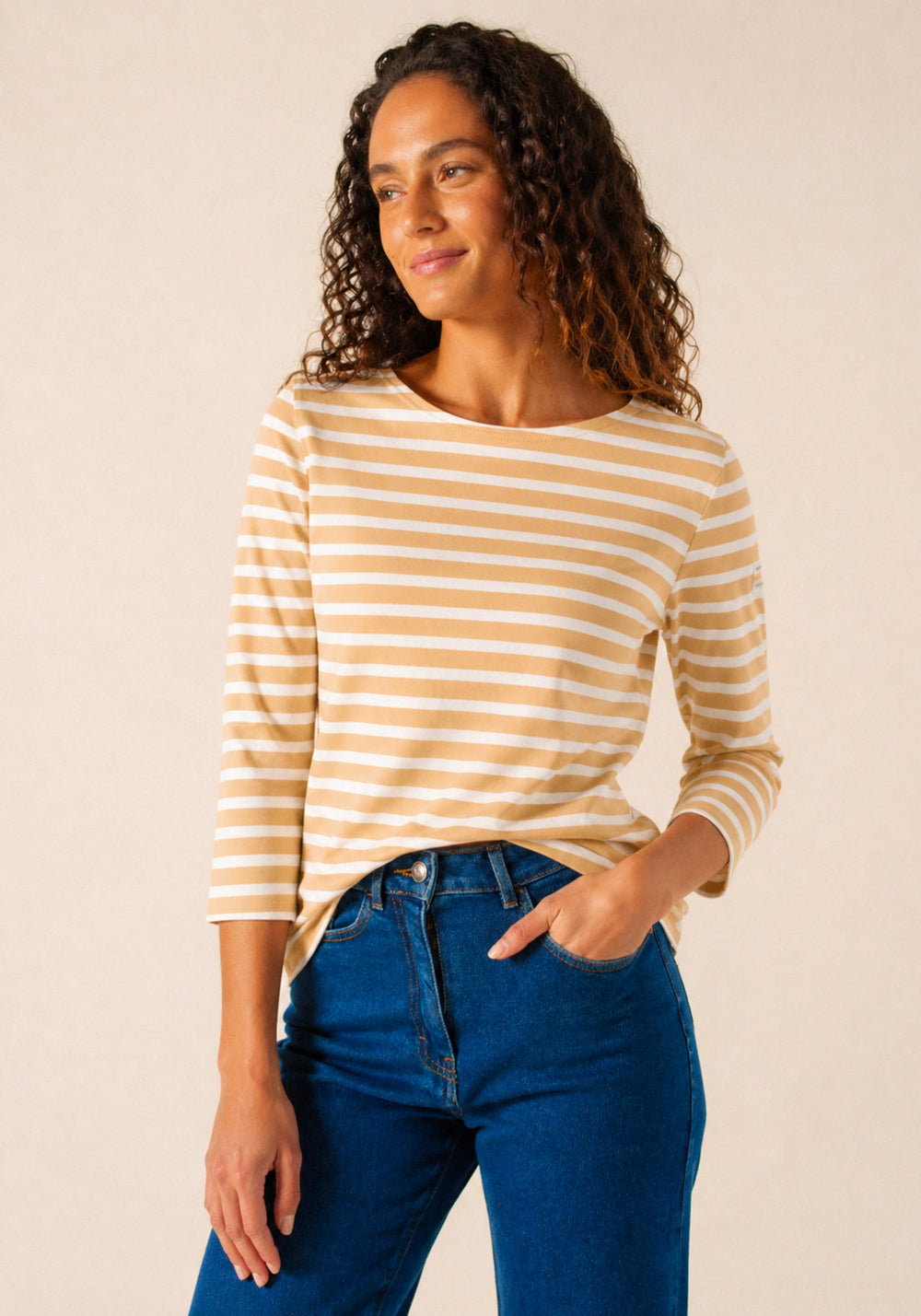 GALATHEE II Breton Striped Top (SAIL CANVAS / WHITE)
