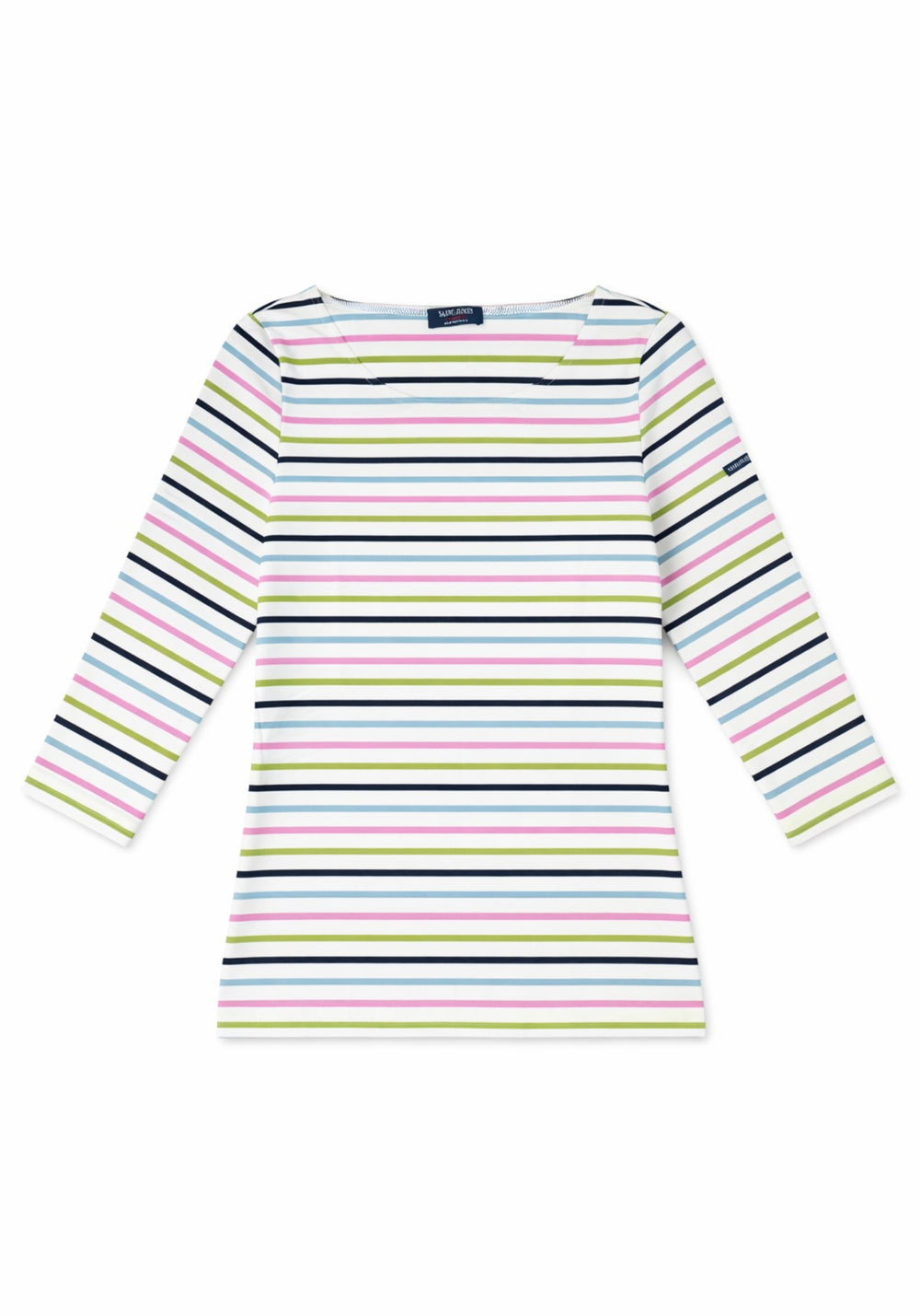Garde-Cote Multicolor Striped Top (WHITE / SAGE OLIVE)