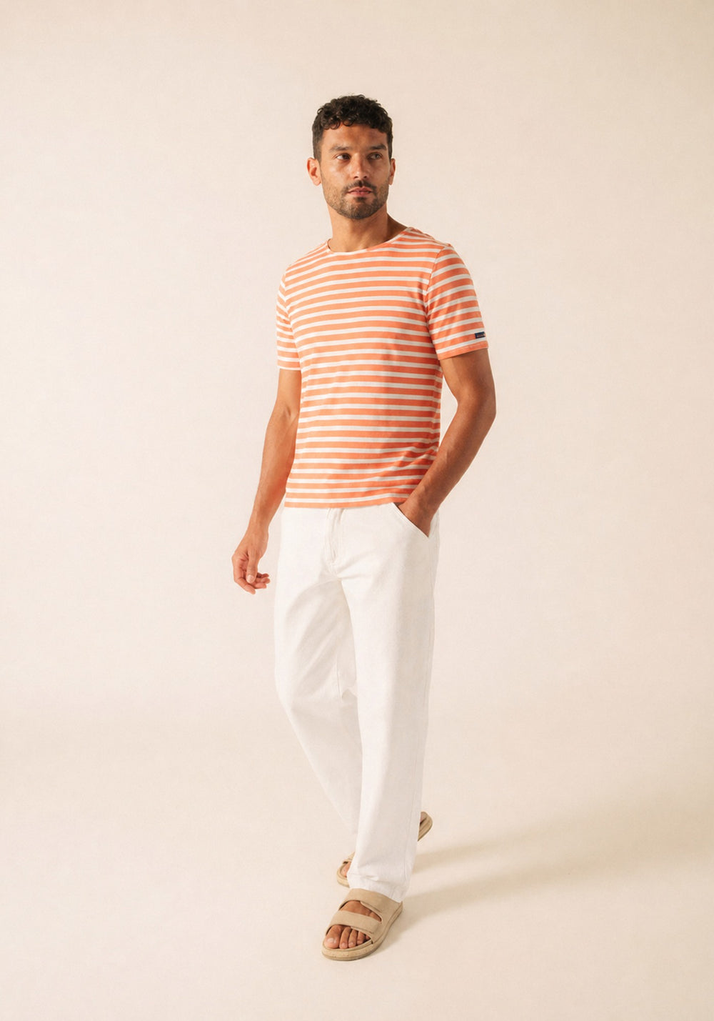 LEVANT MODERN Breton Shirt (CLAY / WHITE)