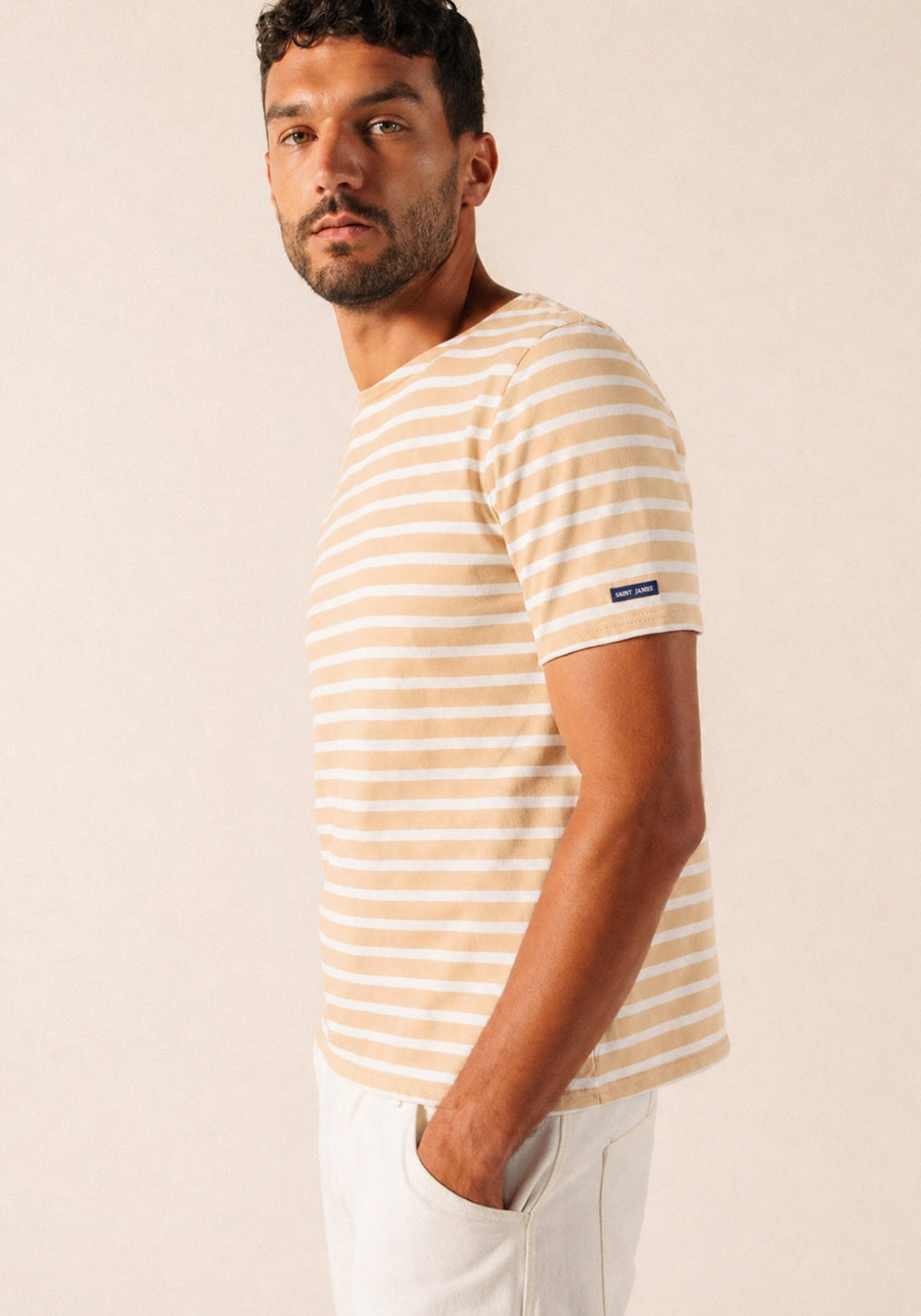LEVANT MODERN Breton Shirt (SAIL CANVAS / WHITE)