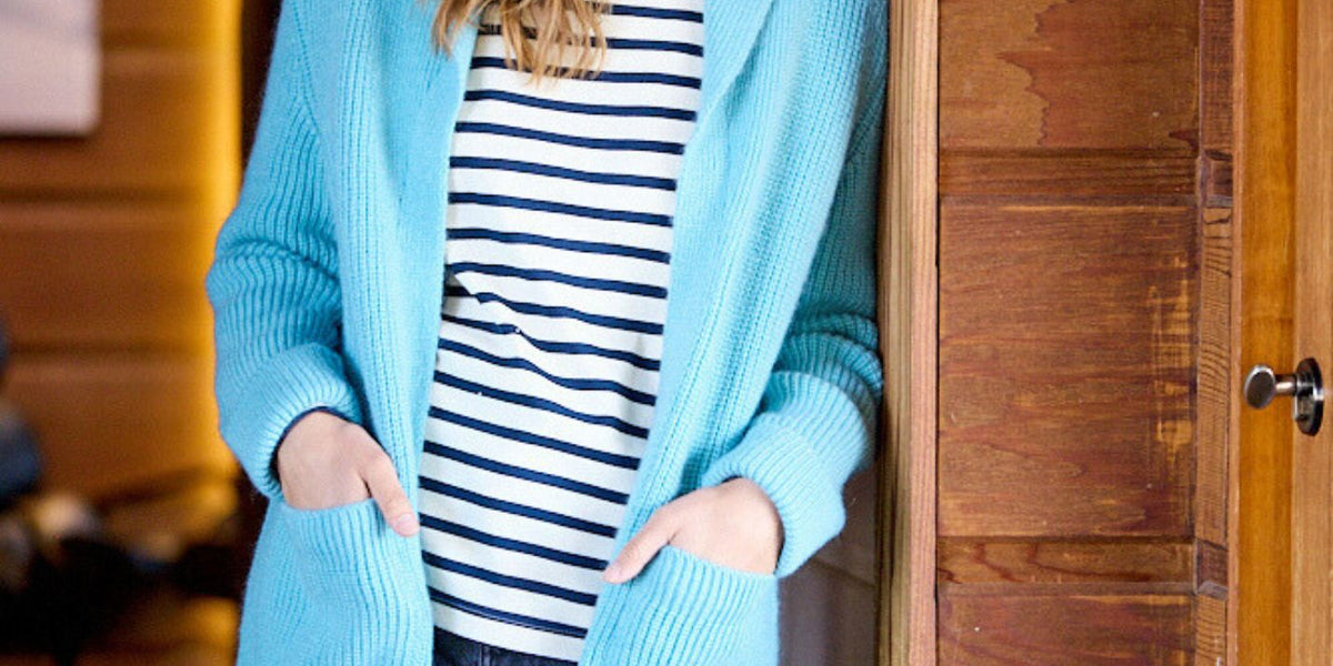 Women's Long Shawl Collar Wool Jacket Jade Saint James® Official