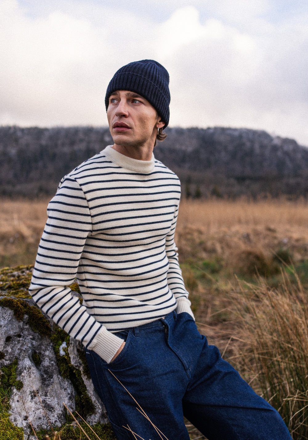 Matelot Fisherman Sweater (ECRU / NAVY)