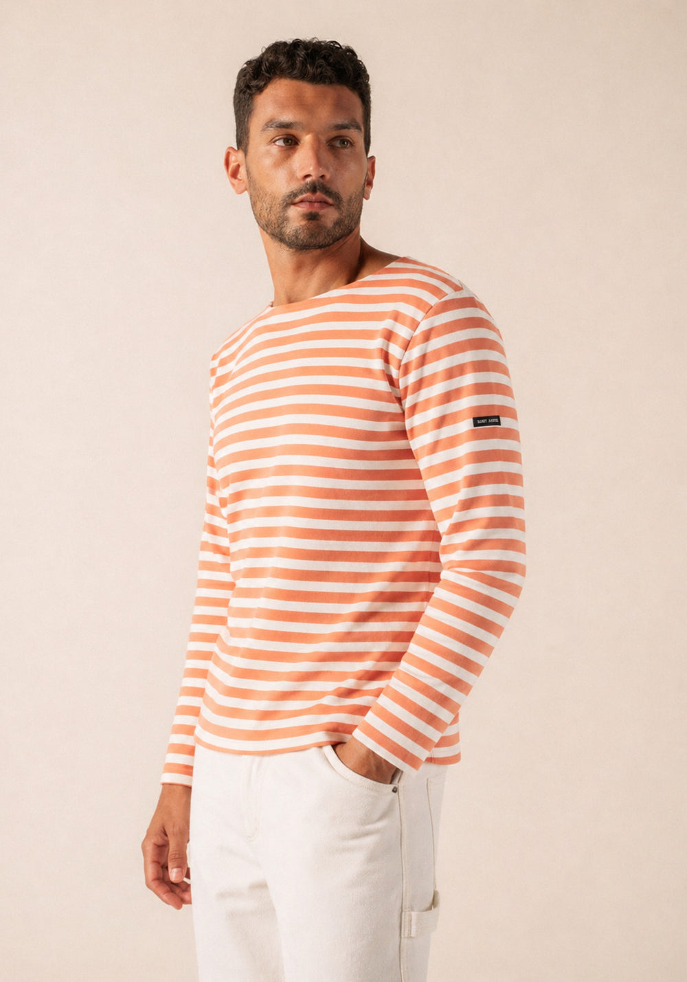 MERIDIEN MODERNE Breton Shirt (CLAY / WHITE)