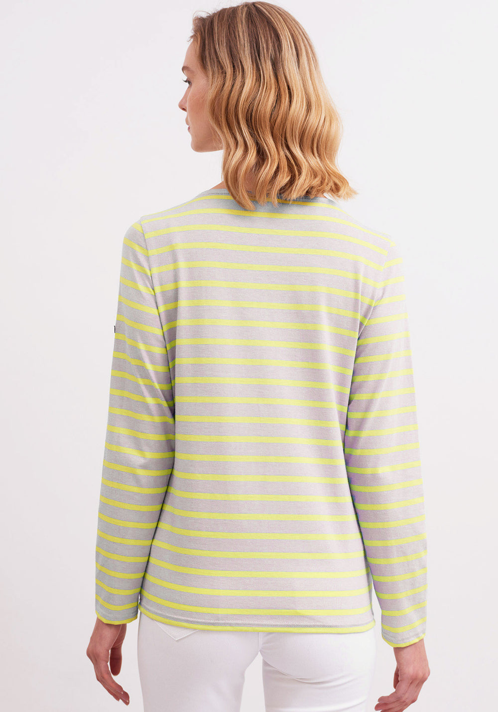MINQUIDAME Breton Shirt (LIGHT GRAY / YELLOW)
