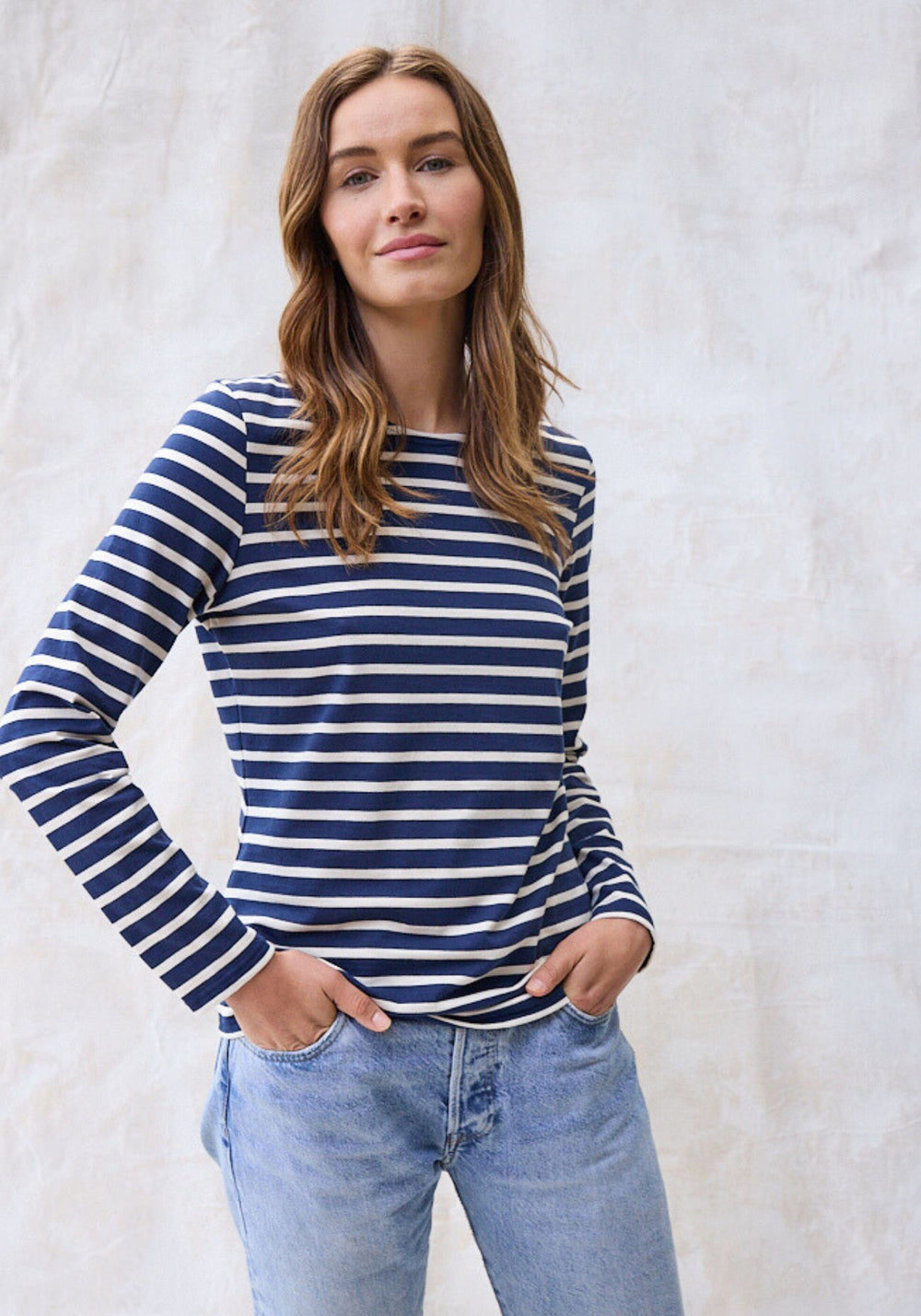 Minquidame Breton Shirt (NAVY / ECRU)