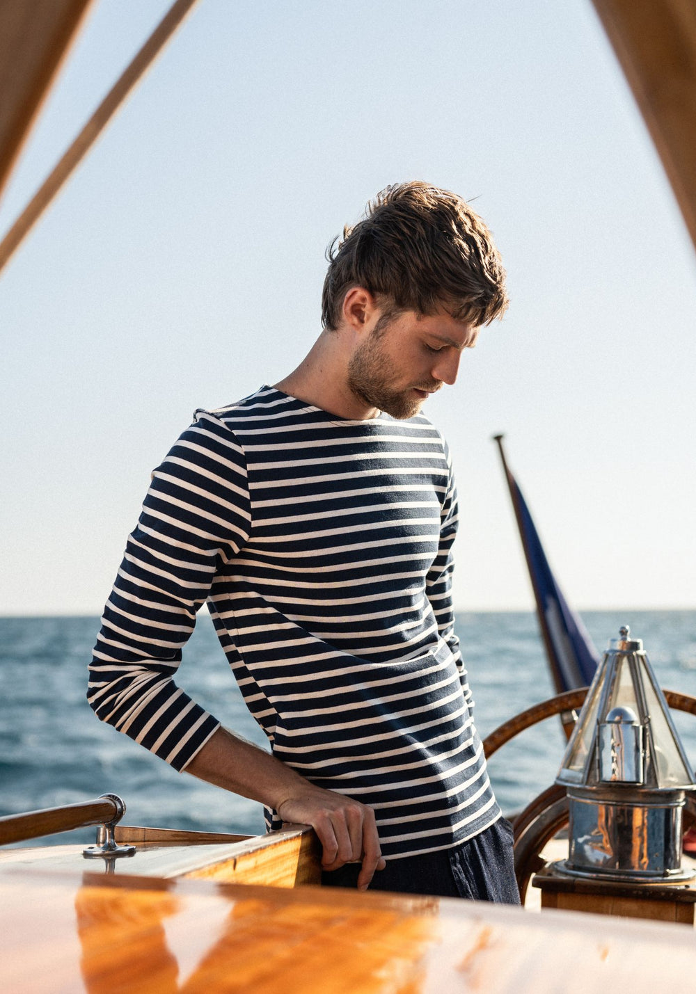 Meridien Moderne Breton Shirt (NAVY / ECRU)