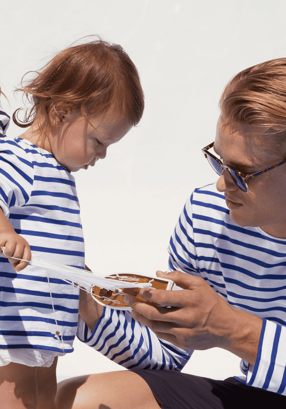 Minquiers Kids Breton Shirt (WHITE / NAVY)