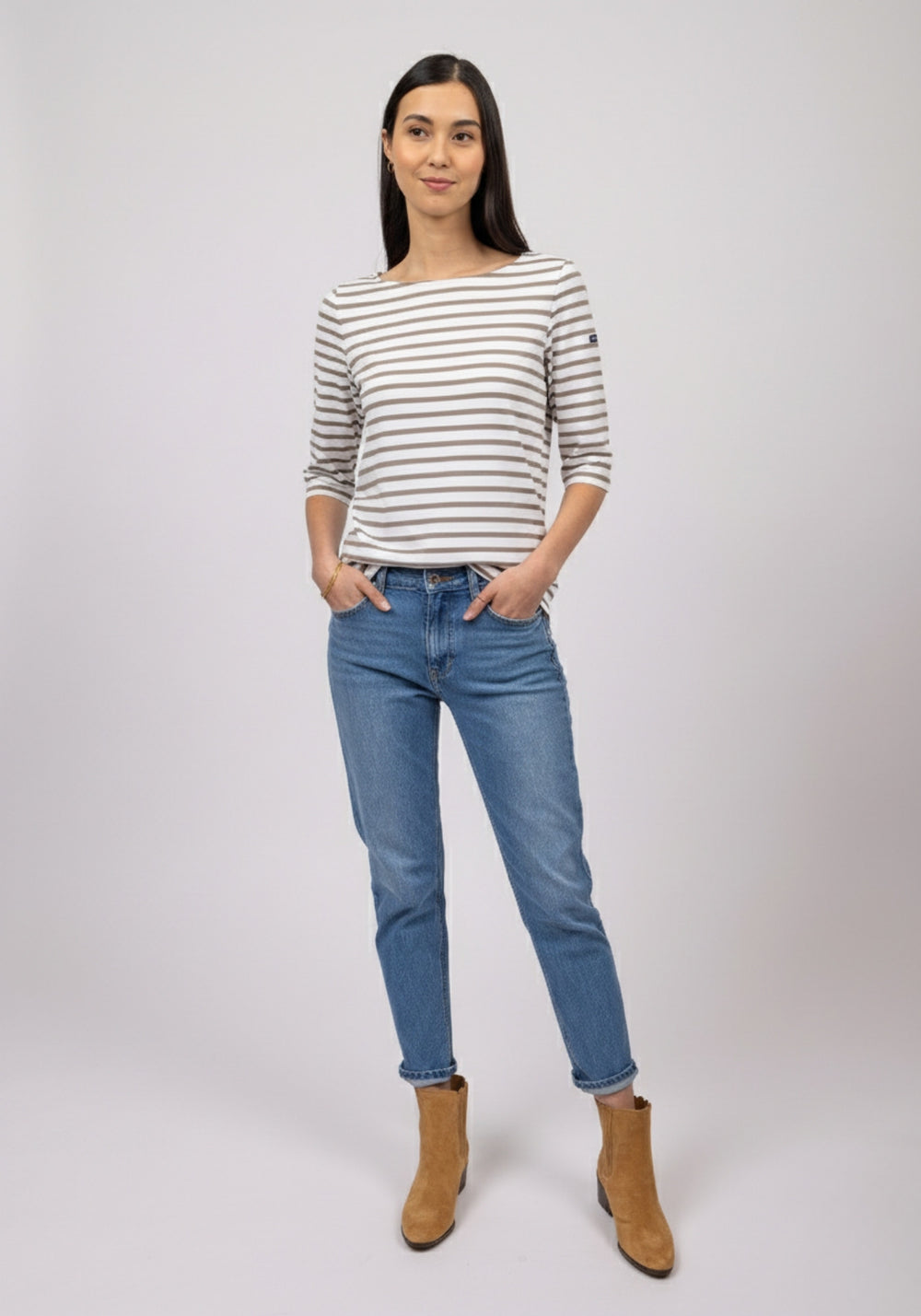 Phare Anti-Uv Striped Tunic (WHITE / PEARL)