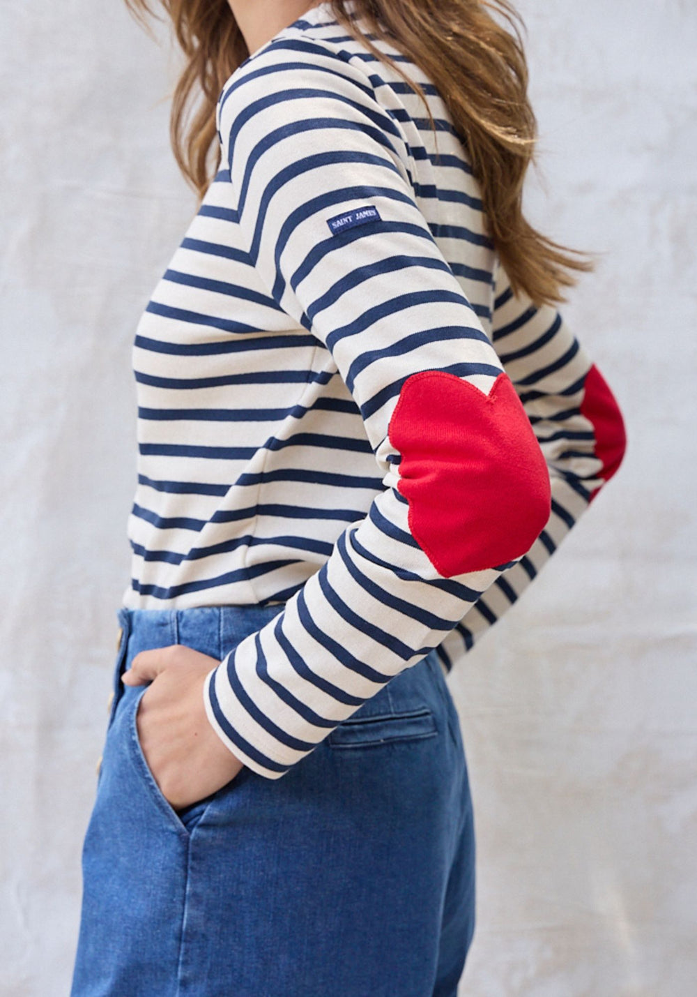 Vaujany Heart Breton Shirt (ECRU / NAVY)