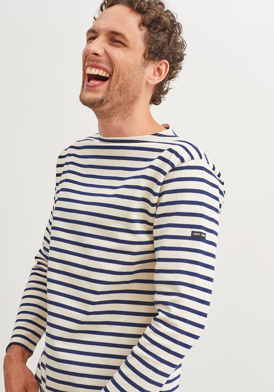 Guildo Boatneck Breton Shirt (ECRU / NAVY)