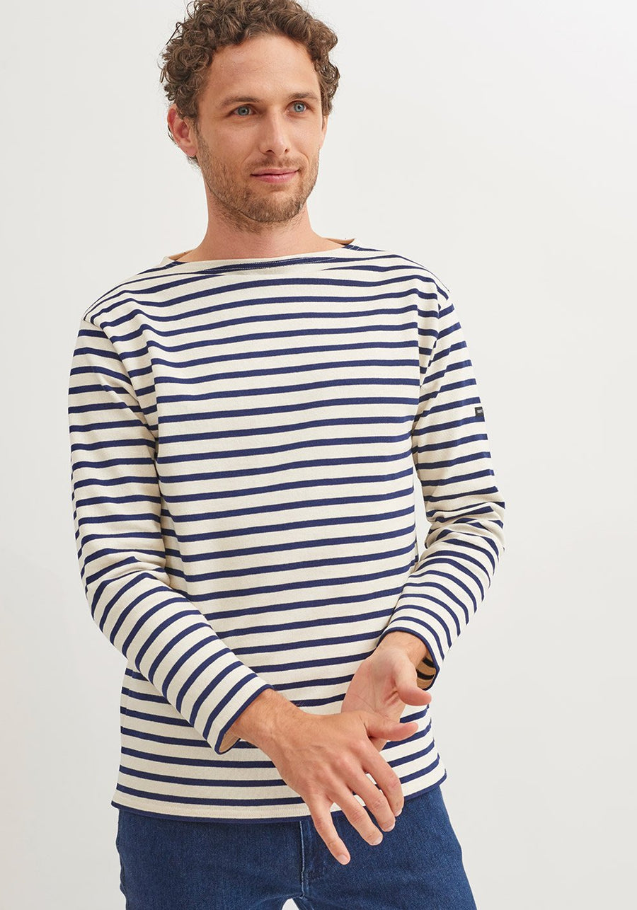 Guildo Boatneck Breton Shirt (ECRU / NAVY)