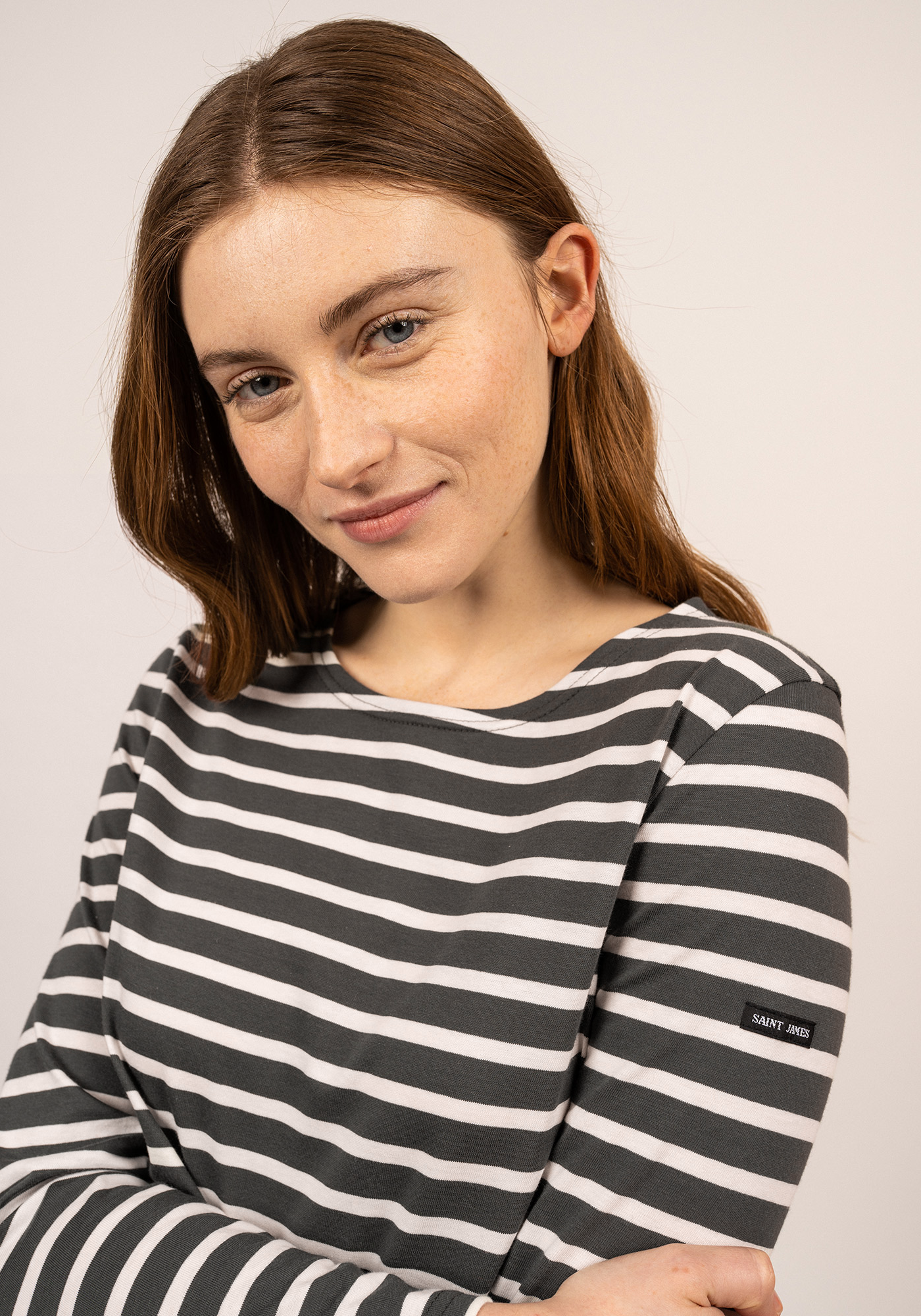Minquidame Breton Shirt (CHARCOAL / ECRU)
